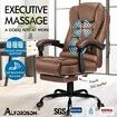 ALFORDSON Massage Office Chair Executive Gaming PU Leather Work Seat Brown