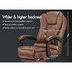 ALFORDSON Massage Office Chair Executive Gaming PU Leather Work Seat Brown