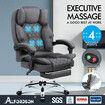 ALFORDSON Massage Office Chair Fabric Executive Recliner Gaming Computer Seat