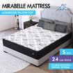 STARRY EUCALYPT Mattress Pillow Top Foam Bed Single Size Bonnell Spring 24cm