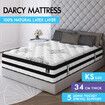 STARRY EUCALYPT Mattress Pocket Spring King Single Latex Euro Top 34cm 5 zone