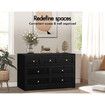 ALFORDSON 7 Chest of Drawers Hamptons Storage Cabinet Dresser Tallboy Black