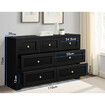 ALFORDSON 7 Chest of Drawers Hamptons Storage Cabinet Dresser Tallboy Black