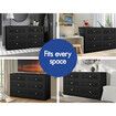 ALFORDSON 6 Chest of Drawers Hamptons Storage Cabinet Dresser Tallboy Black