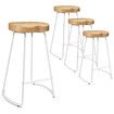 ALFORDSON 4x Bar Stools 75cm Tractor Kitchen Wooden Vintage Chair White