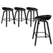 ALFORDSON 4x Kitchen Bar Stools Bar Stool Counter Wooden Chairs All Black Wade