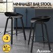 ALFORDSON 2x Kitchen Bar Stools Bar Stool Counter Wooden Chairs All Black Wade