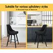 ALFORDSON 2x Swivel Bar Stools Kitchen Dining Chair Cafe Wooden All Black