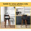 ALFORDSON 2x Swivel Bar Stools Eden Kitchen Dining Chair Wooden Fabric Black