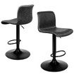 ALFORDSON 2x Bar Stools Remy Kitchen Gas Lift Swivel Vintage Chair Fabric