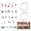 Christmas Advent Calendar Bracelet 24 Days Countdown Making Kit DIY Charm Beads for Kids Christmas Gifts