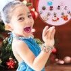 Christmas Advent Calendar Bracelet 24 Days Countdown Making Kit DIY Charm Beads for Kids Christmas Gifts