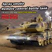 Remote Control Tank for Boys,RC Tank,  Material with Smoke Effect, Lights  Realistic Sounds,1:24 M1A2 Battle Tank Toy,Great Gift Toy for Kids