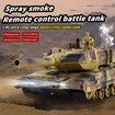 Remote Control Tank for Boys,RC Tank,Alloy Material with Smoke Effect, Lights & Realistic Sounds,1:24 M1A2 Battle Tank Toy,Great Gift Toy for Kids