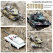 Remote Control Tank for Boys,RC Tank,Alloy Material with Smoke Effect, Lights & Realistic Sounds,1:24 M1A2 Battle Tank Toy,Great Gift Toy for Kids