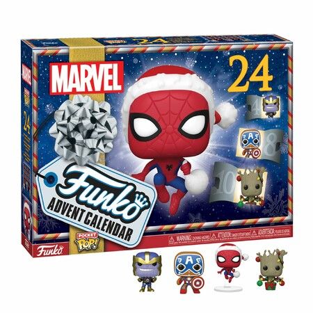 Holiday Calendar Marvel characters, with 24 Pocket Pop  Vinyl Figures Christmas gift toy