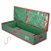 Green Wrapping Paper Storage Container for Bows, Ribbons and Wrapping Paper, Water-Resistant Christmas Gift Wrap Organizer with Interior Pockets, 600D Oxford Fabric