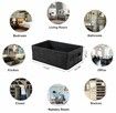 Dark Gray Medium Storage Basket Shelf Low Storage Bin Rectangle Felt Fabric Baskets Storage Bins Organizer Storage Basket