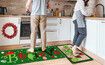 Christmas Kitchen Rug Set of 2 Non Slip Buffalo Plaid Gnomes  Anti Fatigue Kitchen Rugs Floor Carpet Set for Winter Xmas Holiday Kitchen Decor