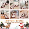 Christmas Kitchen Rug Set of 2 Non Slip Buffalo Plaid Gnomes Anti Fatigue Kitchen Rugs Floor Carpet Set for Winter Xmas Holiday Kitchen Decor