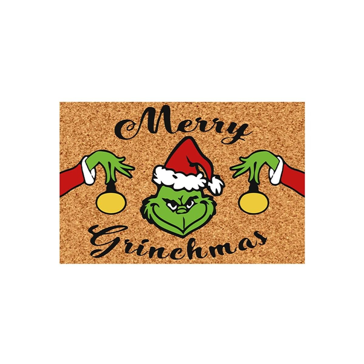 50*80cm Funny Grinch Decor Christmas Door Mat Outdoor Welcome Mat  Christmas Carpet  Door Mats, Anti-Slip Rug Decorations for Home