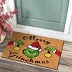 50*80cm Funny Grinch Decor Christmas Door Mat Outdoor Welcome Mat  Christmas Carpet  Door Mats, Anti-Slip Rug Decorations for Home