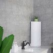 Rotary Triangle Shelf Dustproof Antibacterial Storage Rack Wall Corner for Bathroom Kitchen Bedroom Grey/WhiteGrey S