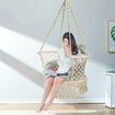 220lbs Hammock Hanging Chair Rope Relax Macrame Swing Seat Cotton HomeGreen