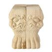 4Pcs 10/15cm European Solid Wood Carving Furniture Foot Legs Unpainted Cabinet Feets Wood Decal15cm