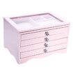 Large Wooden Jewelry Box Drawer Case Necklace Bracelet Ring Display Organizer Multifuctional Storagewhite