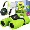 8*21 Magnification Binoculars for Kids, Set with Magnifying Glass And Compass Christmas Toys for Kids(Green)