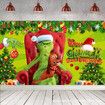 Large Grinchs Christmas Banner, Christmas Banner Sign, Welcome to Christmas Backdrop Christmas Decorations 300 x 50 cm