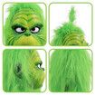 Grinch Mask & Gloves Cosplay Set Green Monster Costume Accessories for Adult Christmas and Halloween Events