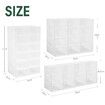 12PCS Plastic Shoe Boxes Stackable Organiser Large Storage Containers Drawers Sneaker Display Cases Bins Organizer Holder Unit with Clear Door