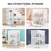 12PCS Plastic Shoe Boxes Clear Stackable Organiser Transparent Storage Containers Sneaker Display Cases Bins Holder Organizer Unit
