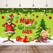 Grinch Backdrop for Kids Party Supplies, Birthday Party Banner, Cartoon Party Decoration, Photography Background (150*100 CM)