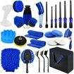 27 Pcs Car Detailing Kit Car Interior Detailing Kit Brush Set Auto Interior Car Detailing Kit Car Cleaning Kit for Wheel-Drill Not Included