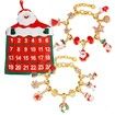 Christmas Advent Calendar 2023 Girls Bracelets Gift Set 24 Days Xmas Countdown Calendars DIY Charm Beads Jewelry Making Kit For Kids & Teens