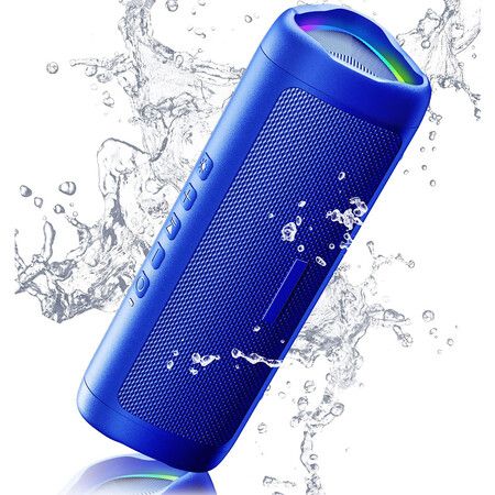 Bluetooth Speaker with HD Sound, Portable Wireless, IPX5 Waterproof for Home Party Outdoor (Red)