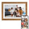 10.1 Inch Smart WiFi Digital Photo Frame 1280x800 IPS LCD Touch Screen,Auto-Rotate Portrait and Landscape,Built in 16GB Memory,Share Moments Instantly via Frameo App from Anywhere (Wooden)