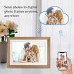 10.1 Inch Smart WiFi Digital Photo Frame 1280x800 IPS LCD Touch Screen,Auto-Rotate Portrait and Landscape,Built in 16GB Memory,Share Moments Instantly via Frameo App from Anywhere (Wooden)