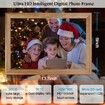 10.1 Inch Smart WiFi Digital Photo Frame 1280x800 IPS LCD Touch Screen,Auto-Rotate Portrait and Landscape,Built in 16GB Memory,Share Moments Instantly via Frameo App from Anywhere (Wooden)