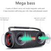 Portable Bluetooth Speaker, Waterproof Wireless Outdoor Speaker with 20W Loud Stereo Sound for Bluetooth Black