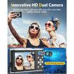 Digital Camera,Auto Focus FHD 4K Vlogging Camera with Dual Camera 48MP 16X Digital Zoom Kids Compact Camera with 32GB Memory Card Portable Point and Shoot Cameras for Teens Beginner Adult,Black