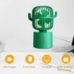 Cactus Fan Desk Small Fan 80 Degree Rotation USB Portable Fans 3 Speeds for Home Office Personal Table Desktop Fan Decor-Green