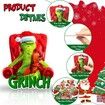 24pcs Grinch Christmas Ornaments for Tree Decorations Christmas Ornaments Resin Miniatures for Craft Christmas Decor