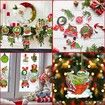 24pcs Grinch Christmas Ornaments for Tree Decorations Christmas Ornaments Resin Miniatures for Craft Christmas Decor