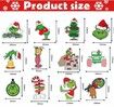 Grinch Christmas Tree Decoration, 24 Pieces Grinch Christmas Decoration Paper Hanging Christmas Tree Decoration Winter Christmas Party Supplies