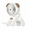 7 inch Small Desk Fan USB Rechargeable Battery Foldable Fan for Grils Women with 3 Speeds Strong Wind for Home Office Outdoor Travel - White