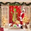 Grinch Christmas Decorations Grinch Door Cover Red Backdrop Funny Xmas Hanging Banners Merry Christmas Porch Sign for Indoor Outside